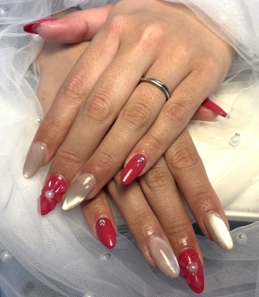 ぷっくりお花ネイル