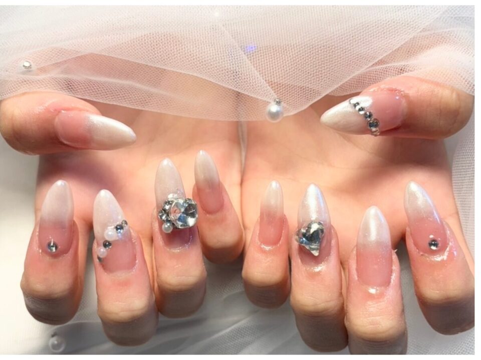 グラデーション×オーロラネイル