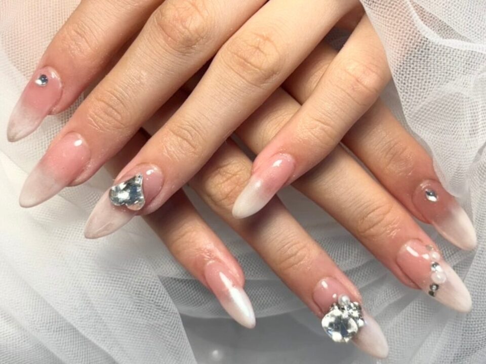 グラデーション×オーロラネイル