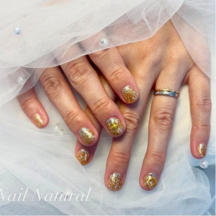 ✨秋冬に映える華やかゴールドネイル✨