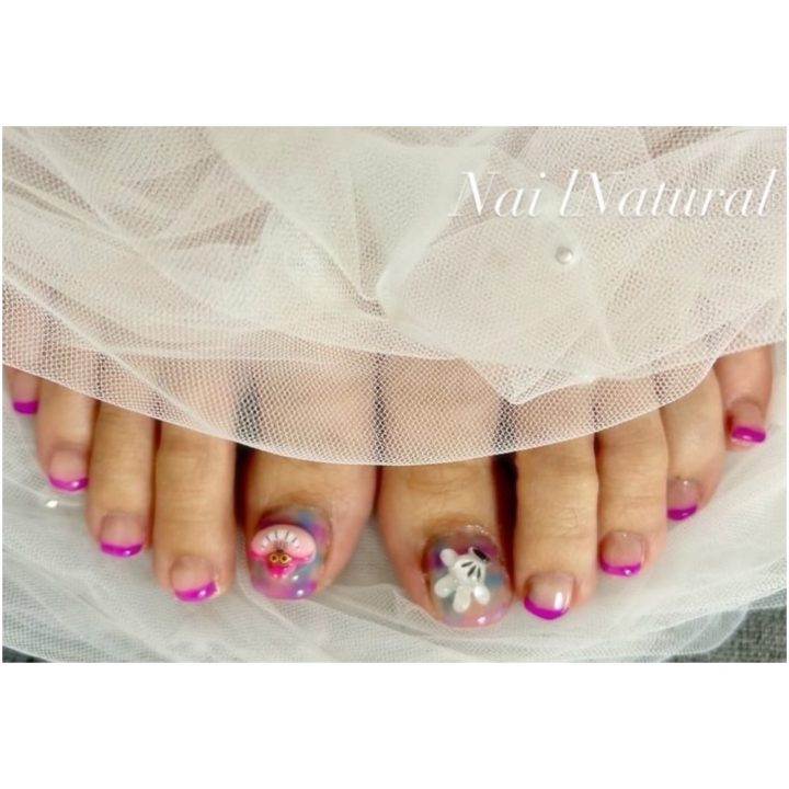 ナイトメア フットネイル キャラクターネイル デザイン